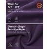 image:imagebaleaf Womens FleeceLined Yoga Dress Pants with PocketsDark Purple