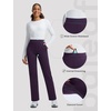 image:imagebaleaf Womens FleeceLined Yoga Dress Pants with PocketsDark Purple