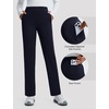 image:imagebaleaf Womens FleeceLined Yoga Dress Pants with PocketsNavy Blue