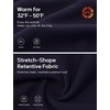 image:imagebaleaf Womens FleeceLined Yoga Dress Pants with PocketsNavy Blue