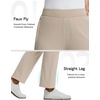 image:imagebaleaf Womens FleeceLined Yoga Dress Pants with PocketsPale Khaki