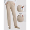 image:imagebaleaf Womens FleeceLined Yoga Dress Pants with PocketsPale Khaki