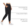 image:imagebaleaf Womens Lightweight Hiking Pants with 5 Zippered PocketsBlack 255 Inseam