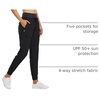 image:imagebaleaf Womens Lightweight Hiking Pants with 5 Zippered PocketsBlack 28 Inseam