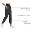 image:imagebaleaf Womens Lightweight Hiking Pants with 5 Zippered PocketsDark Gray 255 Inseam