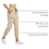 image:imagebaleaf Womens Lightweight Hiking Pants with 5 Zippered PocketsKhaki 255 Inseam