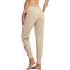 image:imagebaleaf Womens Lightweight Hiking Pants with 5 Zippered PocketsKhaki 28 Inseam