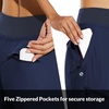 image:imagebaleaf Womens Lightweight Hiking Pants with 5 Zippered PocketsNavy Blue 30