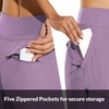 image:imagebaleaf Womens Lightweight Hiking Pants with 5 Zippered PocketsPurple 255 Inseam