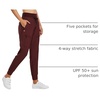 image:imagebaleaf Womens Lightweight Hiking Pants with 5 Zippered PocketsRed 28 Inseam