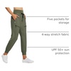 image:imagebaleaf Womens Lightweight Hiking Pants with 5 Zippered PocketsRifle Green 255 Inseam