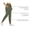 image:imagebaleaf Womens Lightweight Hiking Pants with 5 Zippered PocketsRifle Green 28 Inseam