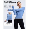 image:imagebaleaf Womens Long Sleeve Shirts Waist Length Heather Slim Fit TopsHeather Blue
