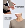 image:imagebaleaf Womens Long Sleeve Shirts Waist Length Heather Slim Fit TopsHeather Khaki