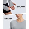 image:imagebaleaf Womens Long Sleeve Shirts Waist Length Heather Slim Fit TopsHeather Light Gray