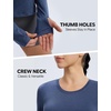 image:imagebaleaf Womens Long Sleeve Shirts Waist Length Heather Slim Fit TopsHeather Navy Blue