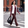 image:imagebaleaf Womens Long Sleeve Shirts Waist Length Heather Slim Fit TopsHeather Wine Red