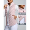 image:imagebaleaf Womens Puffer Vest Lightweight Winter Warm Water ResistantLight Pink