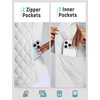 image:imagebaleaf Womens Puffer Vest Lightweight Winter Warm Water ResistantStar White