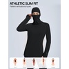image:imagebaleaf Womens Thermal Long Sleeve Base Layer Hoodie ShirtBlack