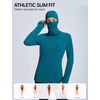 image:imagebaleaf Womens Thermal Long Sleeve Base Layer Hoodie ShirtBlue