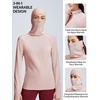 image:imagebaleaf Womens Thermal Long Sleeve Base Layer Hoodie ShirtLight Pink