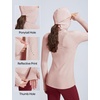 image:imagebaleaf Womens Thermal Long Sleeve Base Layer Hoodie ShirtLight Pink