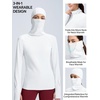 image:imagebaleaf Womens Thermal Long Sleeve Base Layer Hoodie ShirtWhite