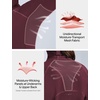 image:imagebaleaf Womens Thermal Long Sleeve Base Layer Hoodie ShirtWine Red