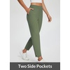 image:imagebaleaf Womens Travel Pants Lightweight Stretch with Zip PocketsArmy Green