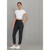 image:imagebaleaf Womens Travel Pants Lightweight Stretch with Zip PocketsBlack