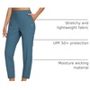 image:imagebaleaf Womens Travel Pants Lightweight Stretch with Zip PocketsDark Green