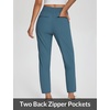image:imagebaleaf Womens Travel Pants Lightweight Stretch with Zip PocketsDark Green