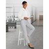 image:imagebaleaf Womens Travel Pants Lightweight Stretch with Zip PocketsFrost Grey