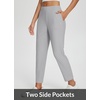 image:imagebaleaf Womens Travel Pants Lightweight Stretch with Zip PocketsFrost Grey