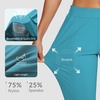 image:imagebaleaf Womens Travel Pants Lightweight Stretch with Zip PocketsGlacier Blue