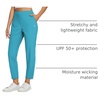 image:imagebaleaf Womens Travel Pants Lightweight Stretch with Zip PocketsGlacier Blue