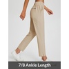 image:imagebaleaf Womens Travel Pants Lightweight Stretch with Zip PocketsKhaki 24