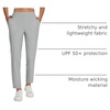 image:imagebaleaf Womens Travel Pants Lightweight Stretch with Zip PocketsLight Grey