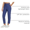 image:imagebaleaf Womens Travel Pants Lightweight Stretch with Zip PocketsNavy