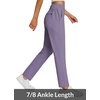 image:imagebaleaf Womens Travel Pants Lightweight Stretch with Zip PocketsPurple