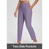 image:imagebaleaf Womens Travel Pants Lightweight Stretch with Zip PocketsPurple