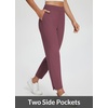 image:imagebaleaf Womens Travel Pants Lightweight Stretch with Zip PocketsWine Red