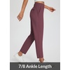 image:imagebaleaf Womens Travel Pants Lightweight Stretch with Zip PocketsWine Red