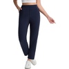 image:imagebaleaf Womens Fleece Lined Pants Pockets Stretch Winter Thermal Golf Travel Work Pant Cold Weather GearNavy Blue