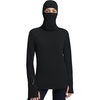 image:imagebaleaf Womens Thermal Long Sleeve Base Layer Hoodie ShirtBlack