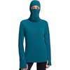 image:imagebaleaf Womens Thermal Long Sleeve Base Layer Hoodie ShirtBlue