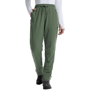 image:imagebaleaf Womens Fleece Lined Hiking Pants Water Resistant Thermal WarmArmy Green