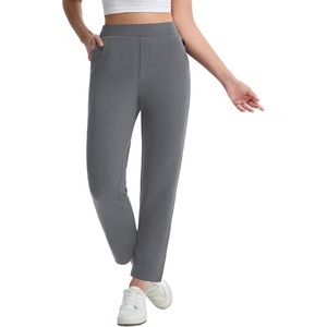 image:imagebaleaf Womens Fleece Lined Pants Pockets Stretch Winter Thermal Golf Travel Work Pant Cold Weather GearDark Gray
