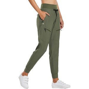 image:imagebaleaf Womens Lightweight Hiking Pants with 5 Zippered PocketsArmy Green 30